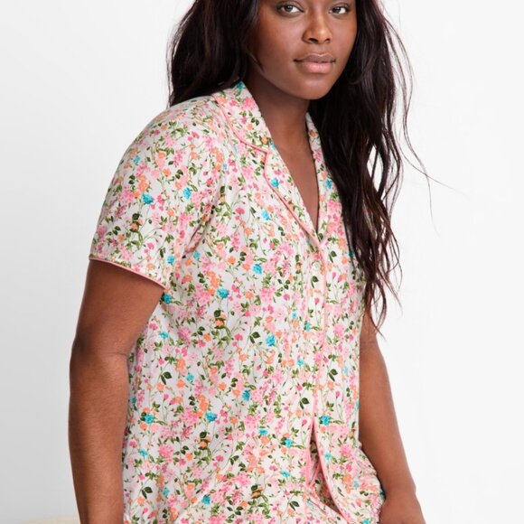 NWT State of Day Women's Fluid Knit Notched-Collar Pajama S - Picture 1 of 3
